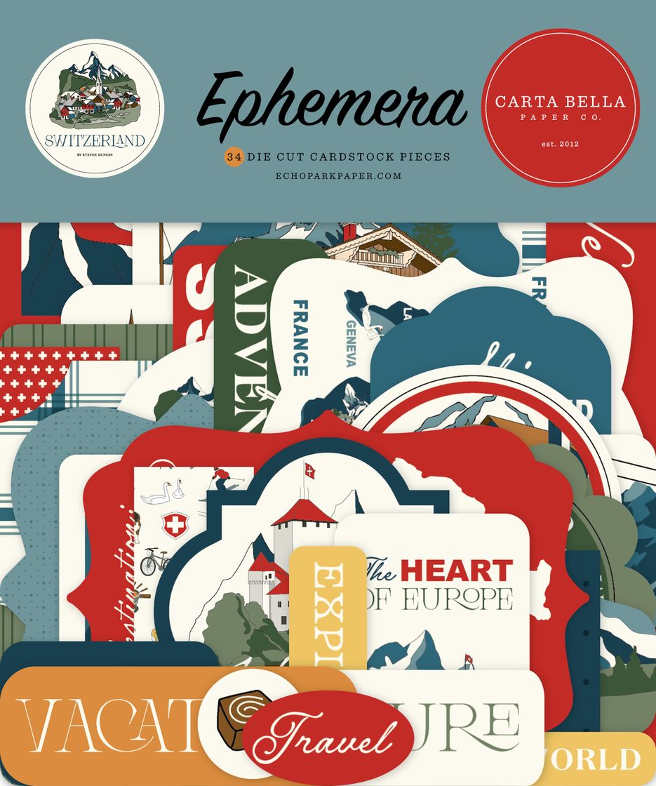 ***Pre-Order*** Carta Bella - Switzerland - Ephemera
