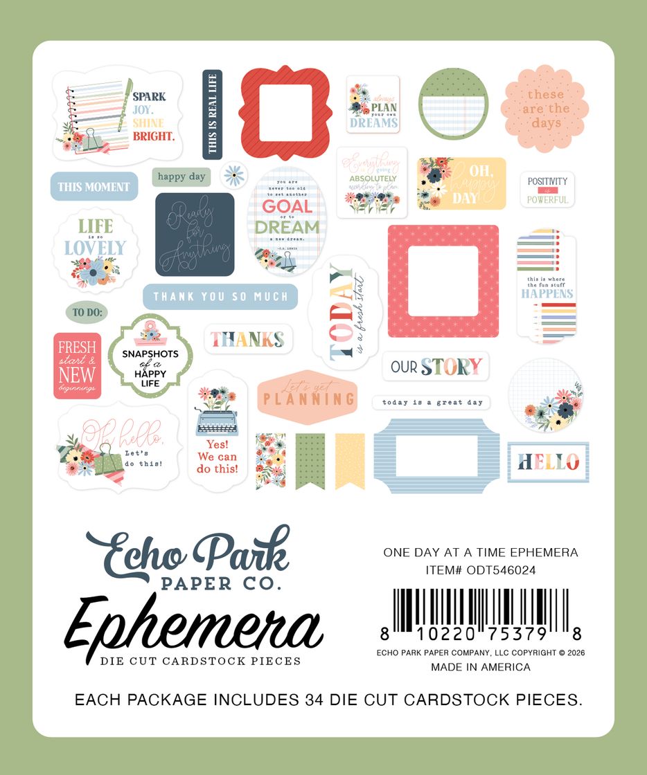 ***Pre-Order*** Echo Park - One Day At A Time - Ephemera
