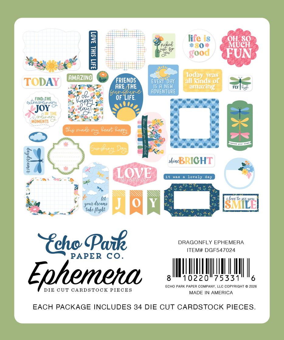***Pre-Order*** Echo Park - Dragonfly - Ephemera