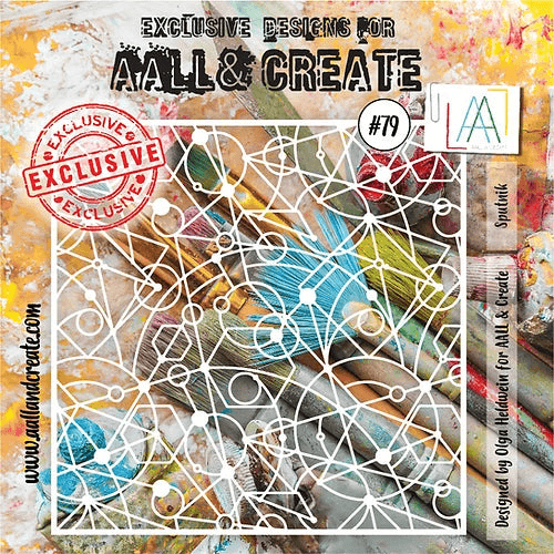 AALL & Create - 6"x6" Stencil - Sputnik - #79