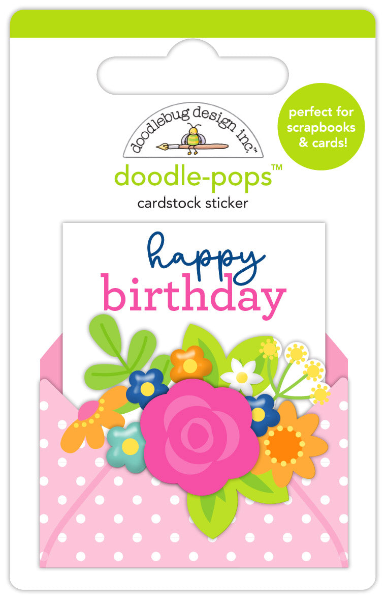 Doodlebug - Cupcakes & Candles - Birthday Greetings Doodle-Pops
