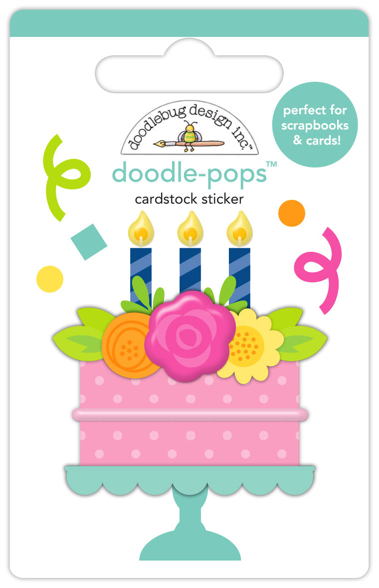 Doodlebug - Cupcakes & Candles - Birthday Cake Doodle-Pops