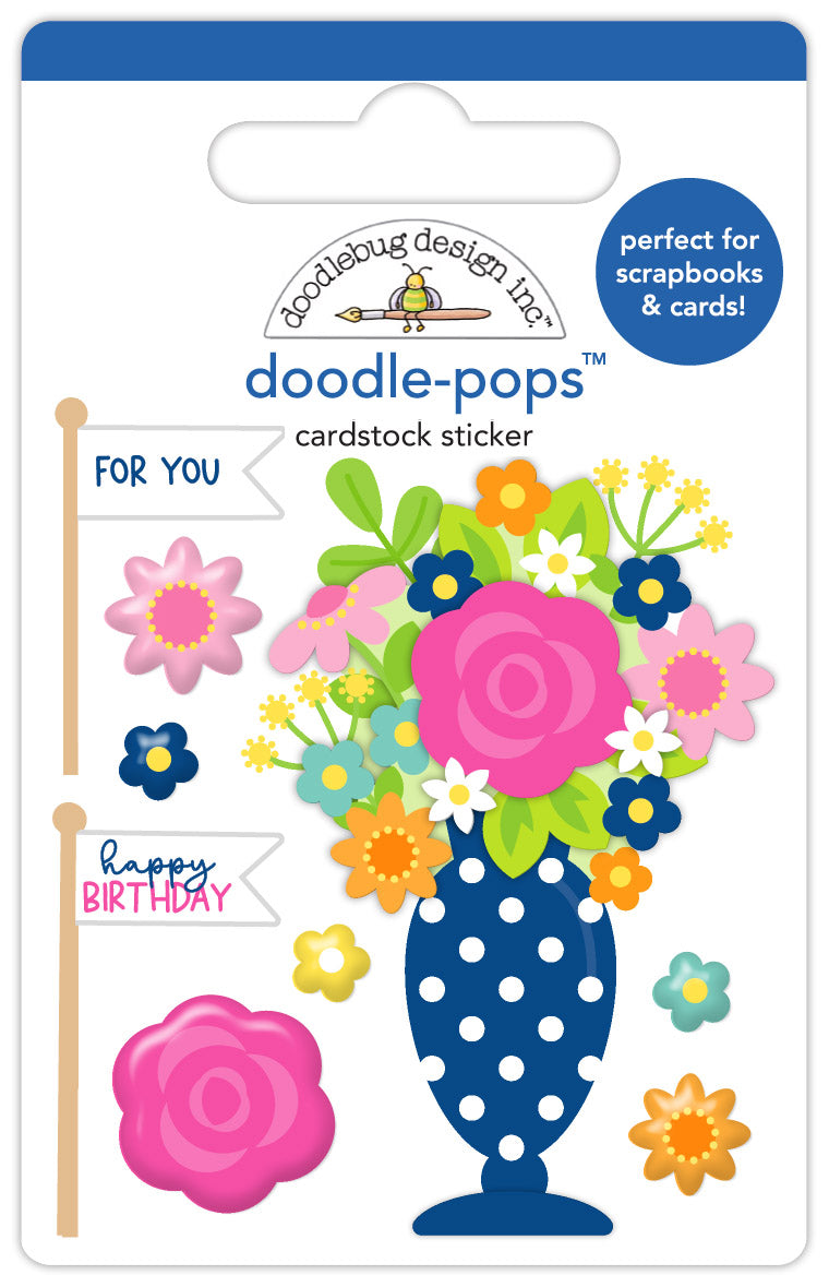 Doodlebug - Cupcakes & Candles - Birthday Blossoms Doodle-Pops