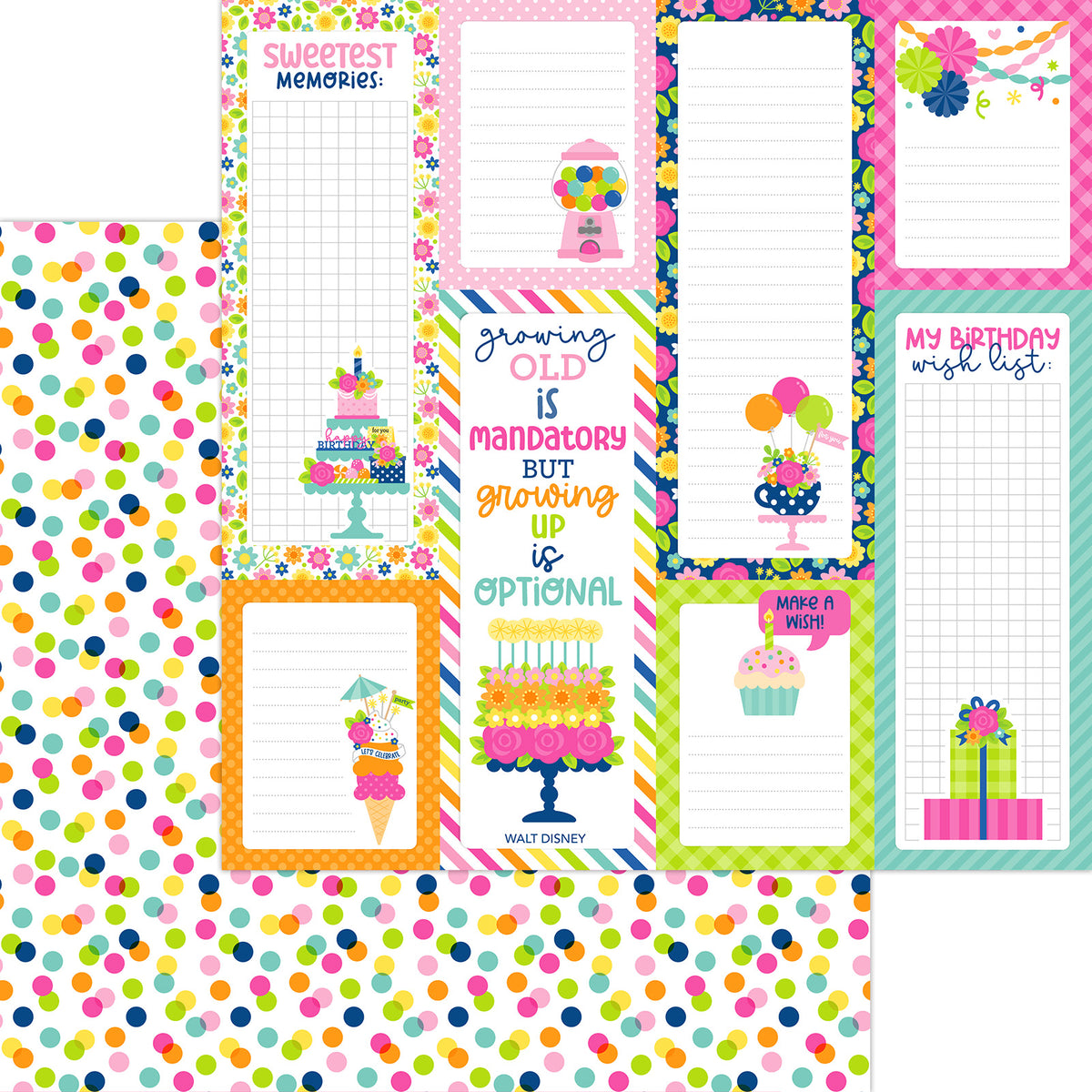 Doodlebug - Cupcakes & Candles - 12X12 Paper Pack