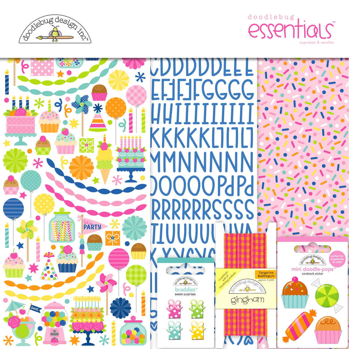 Doodlebug - Cupcakes & Candles - Essentials Kit