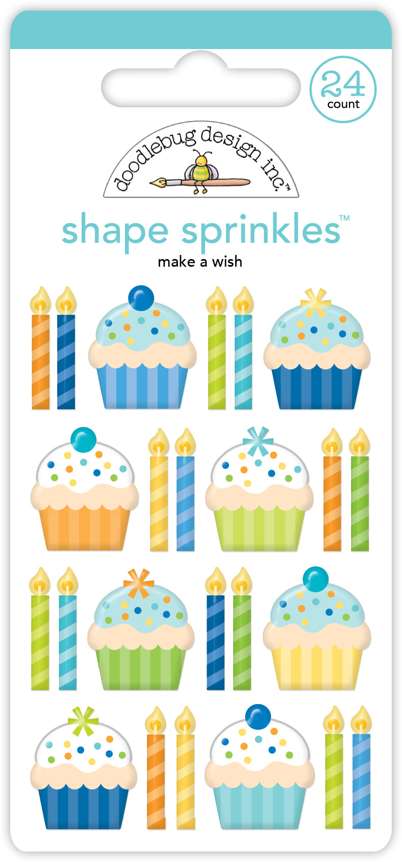 Doodlebug - Balloons & Banners - Make A Wish Shape Sprinkles