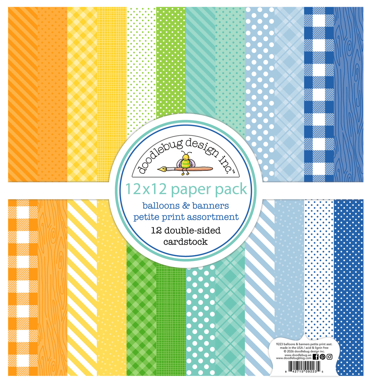 Doodlebug - Balloons & Banners - Petite Prints Assortment Pack