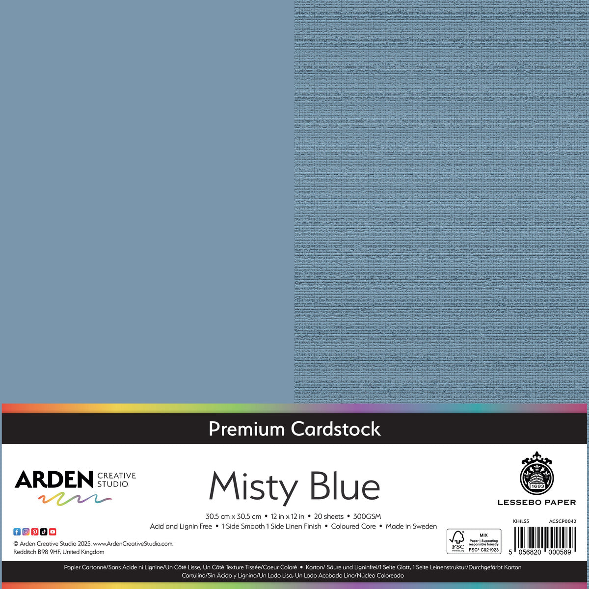 Arden Creative Studio - Premium Cardstock 12x12 - Misty Blue