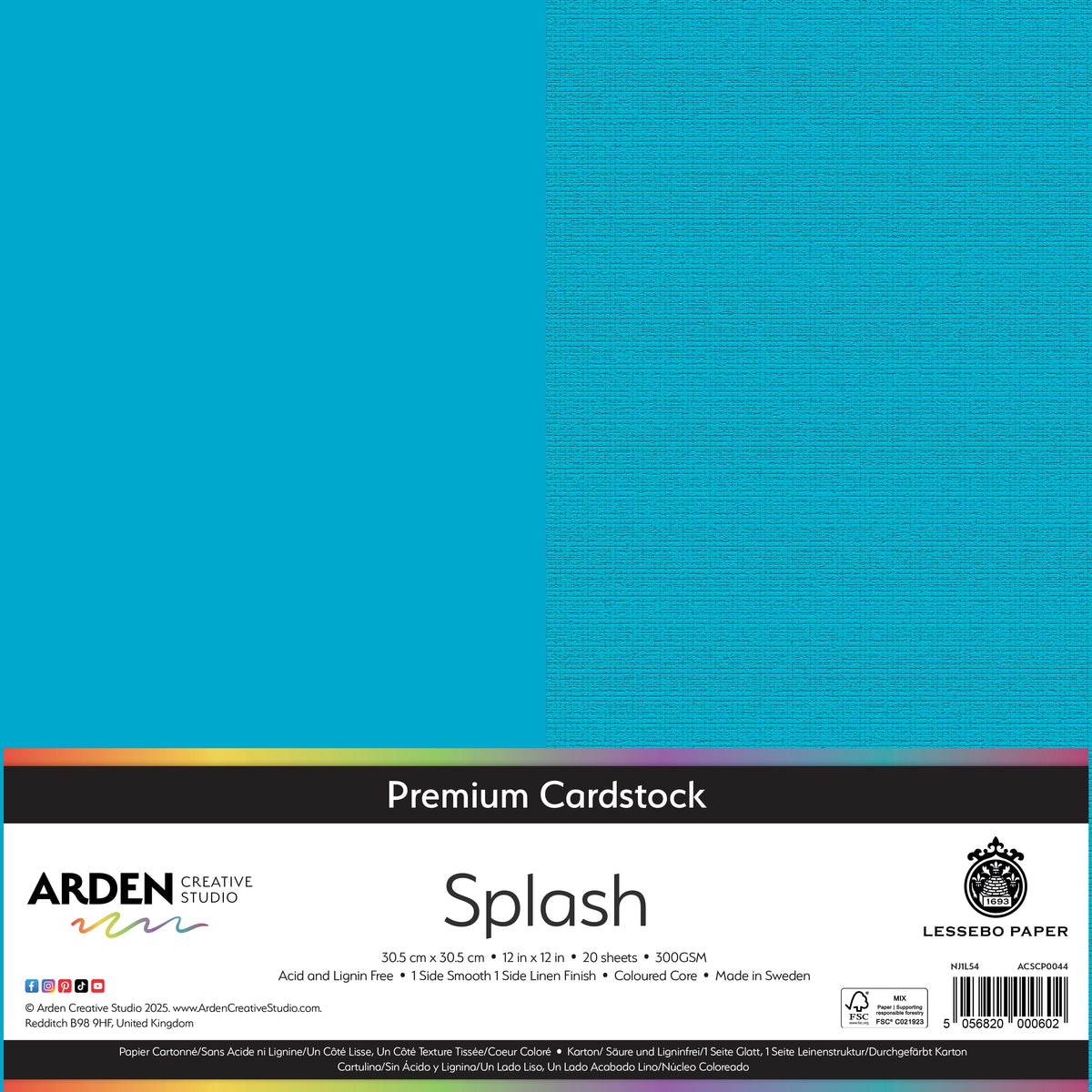 Arden Creative Studio - Premium Cardstock 12x12 - Splash