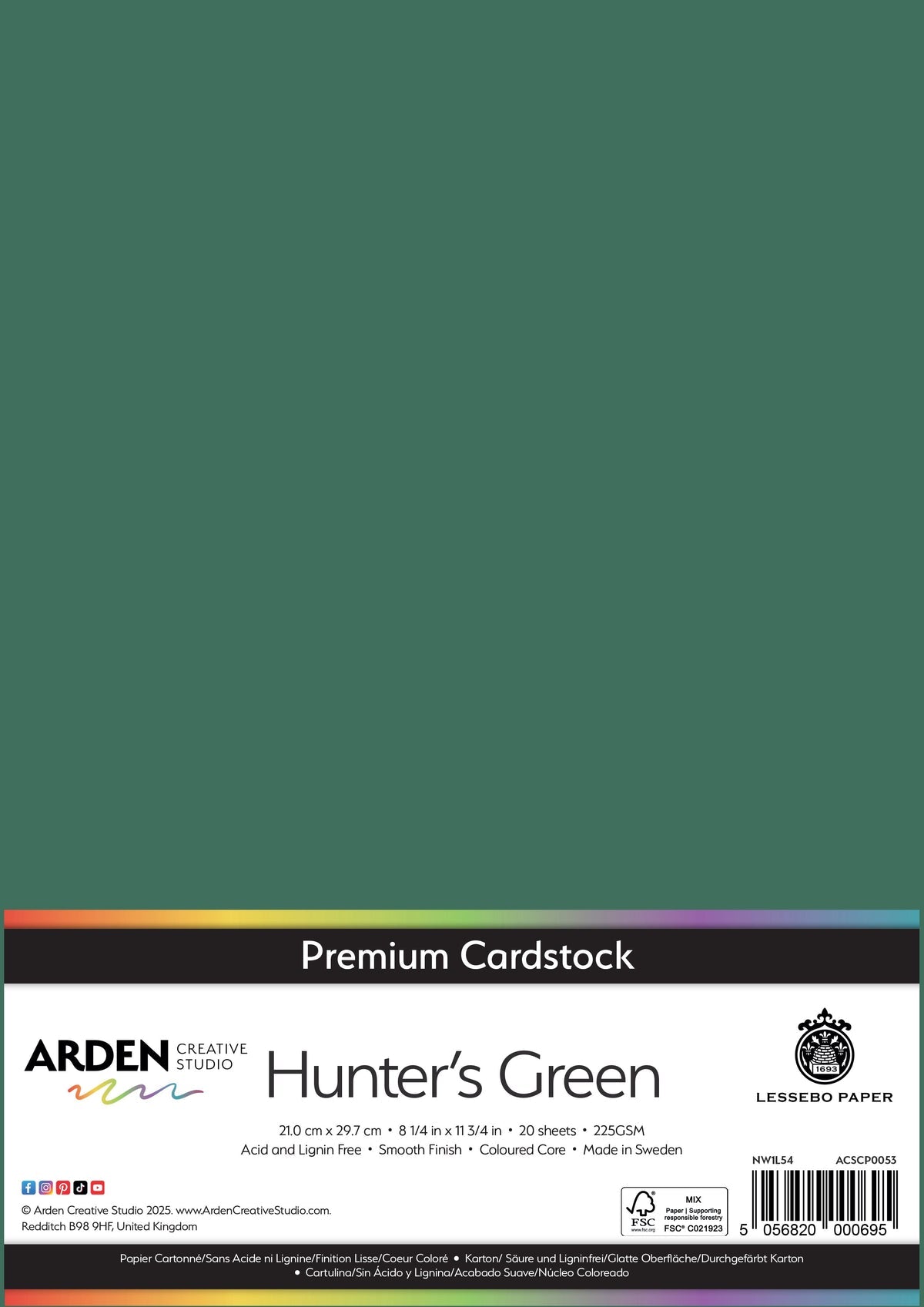 Arden Creative Studio - Premium Cardstock A4 - Hunter's Green