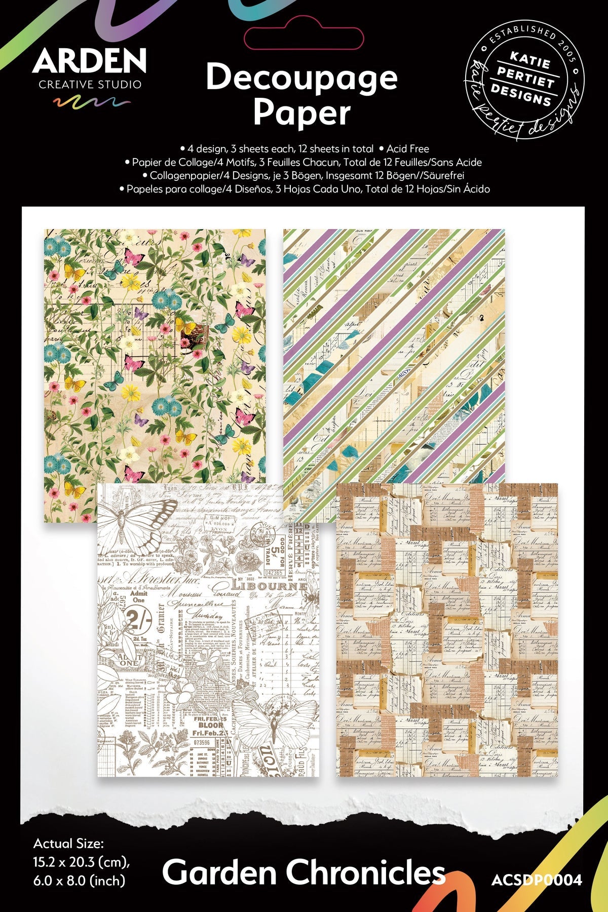 ***Pre-Order*** Arden Creative Studio - Garden Chronicles - 6in x 8in Decoupage Paper