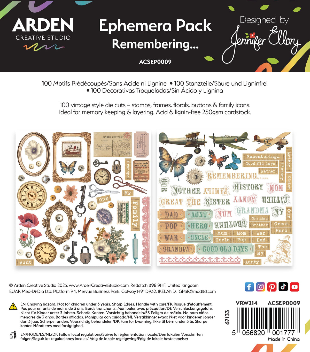 Arden Creative Studio - Remembering - Ephemera Pack