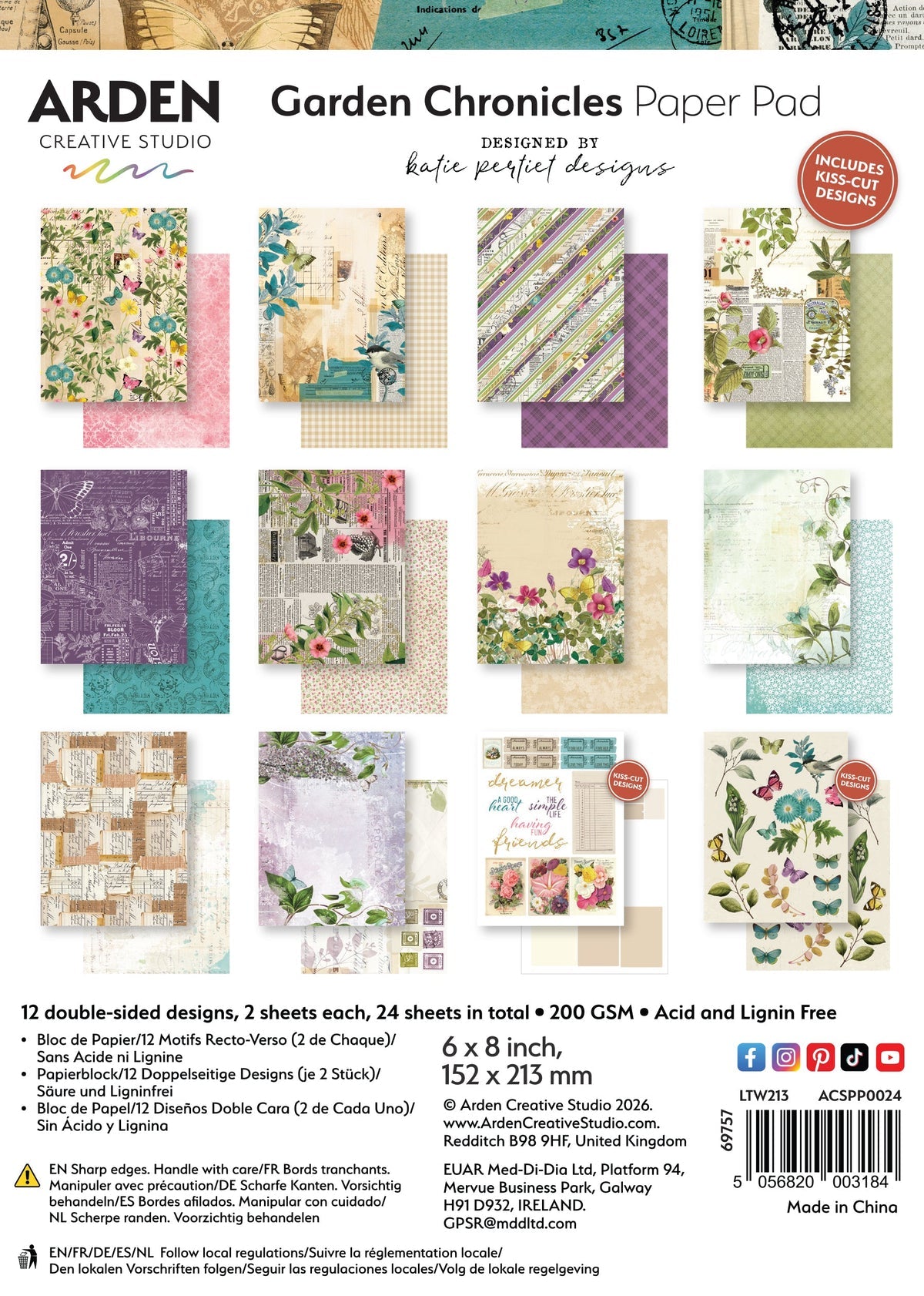 ***Pre-Order*** Arden Creative Studio - Garden Chronicles - 6in x 8in Paper Pad