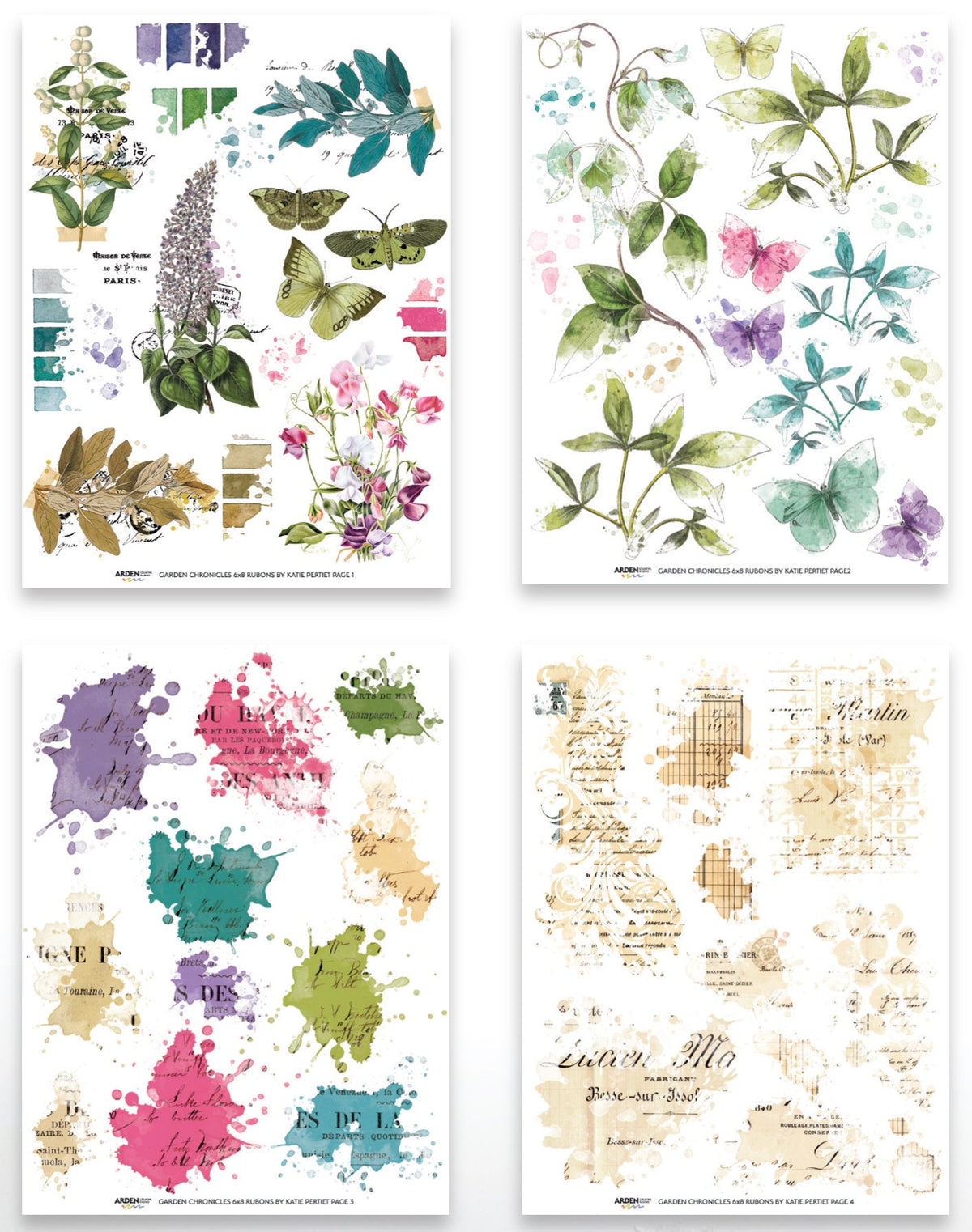 Arden Creative Studio - Garden Chronicles - 6in x 8in Rub-On Transfer Set