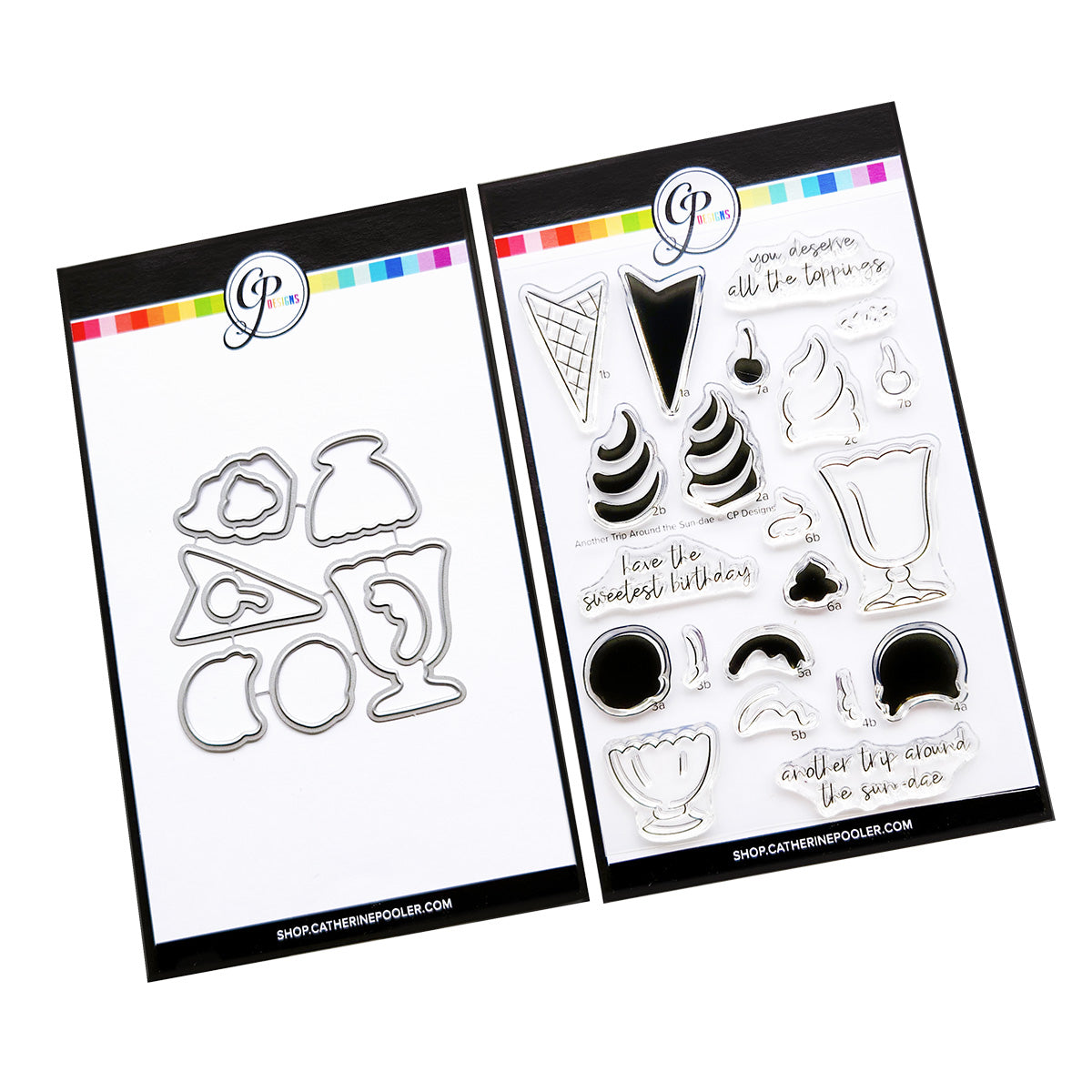 Catherine Pooler - Another Trip Around the Sun-dae Stamp & Die Bundle