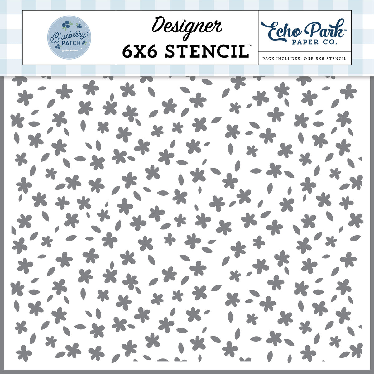 ***Pre-Order*** Echo Park - Blueberry Patch - Happy Days Flowers Stencil