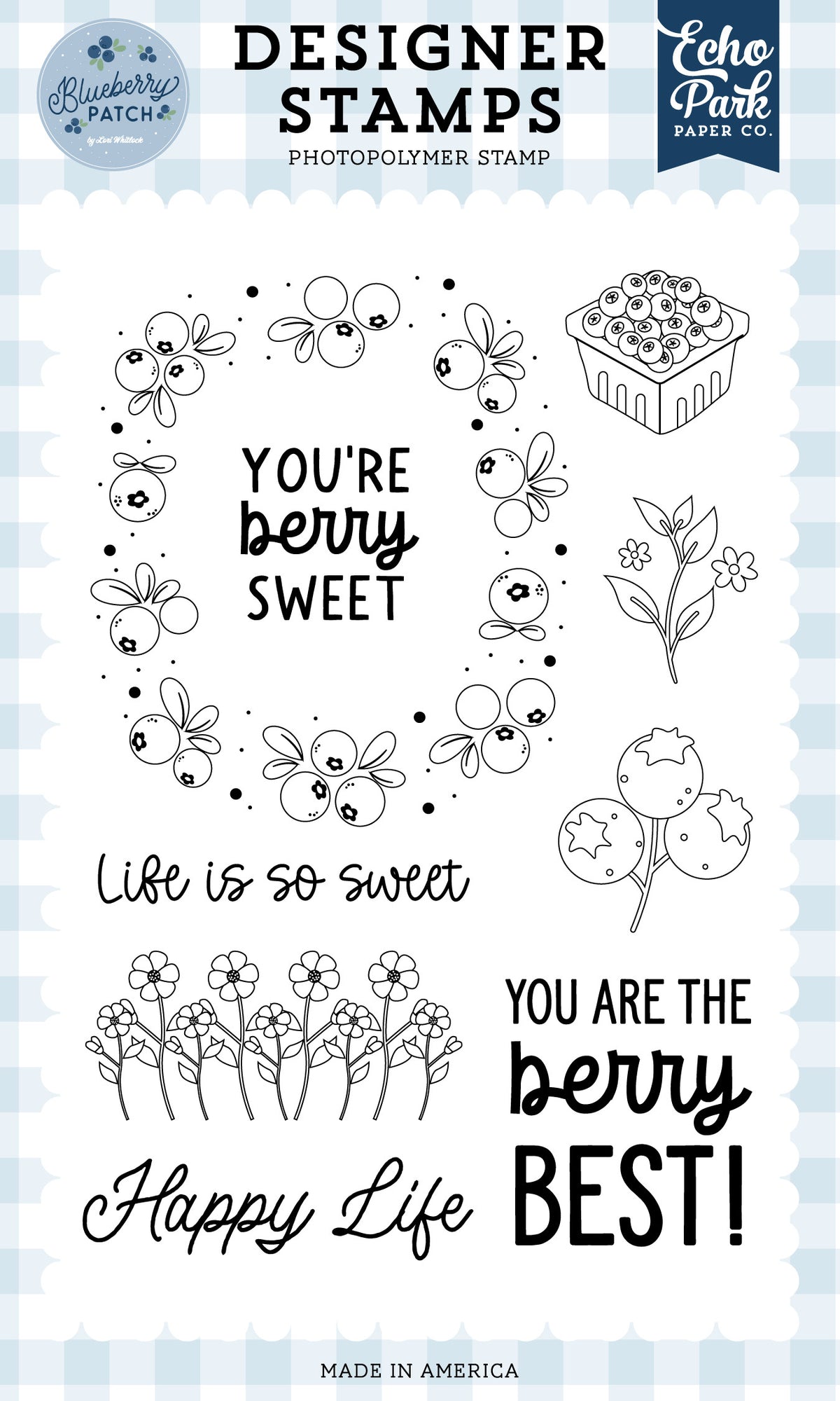 ***Pre-Order*** Echo Park - Blueberry Patch - Berry Frame Stamp Set