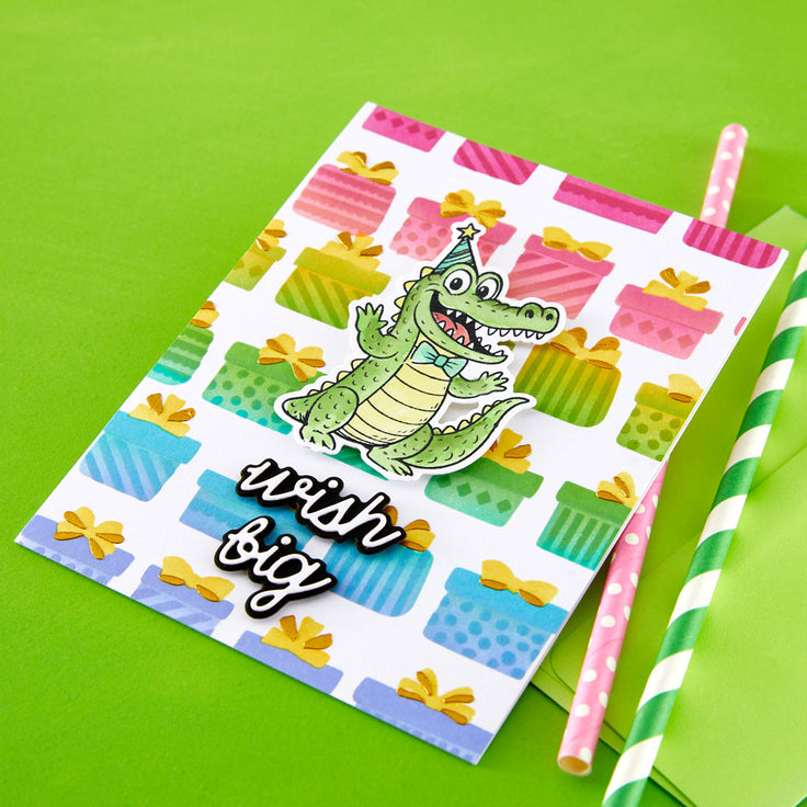 ***Pre-Order*** Spellbinders - Stamps & Dies by Simon Hurley - Snappy Birthday Etched Dies
