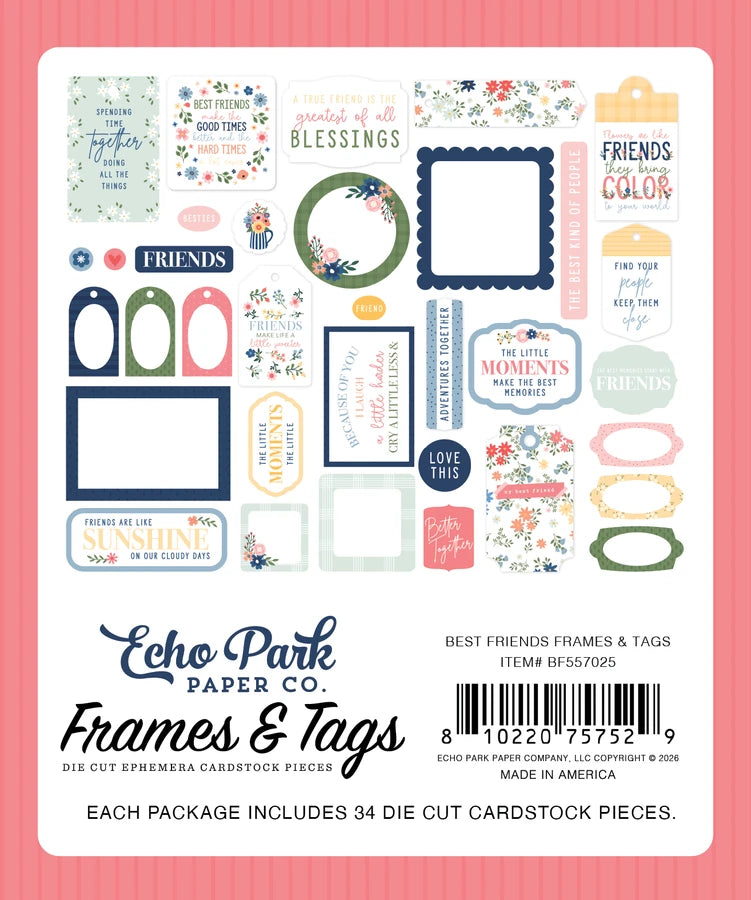 ***Pre-Order*** Echo Park - Best Friends - Frames & Tags