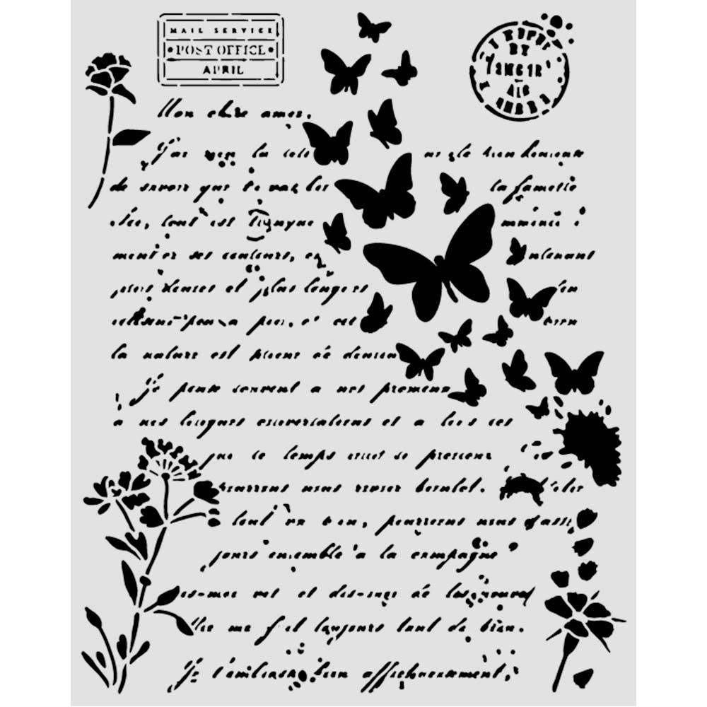 ***Pre-Order*** Stamperia - Art Journaling Selection Flowers And Poems - Content: Junk Journal Focus Point + Art Paper Shape + Stencil + Watercolor + Rice Paper A6 Backgrounds + Contur + Rope