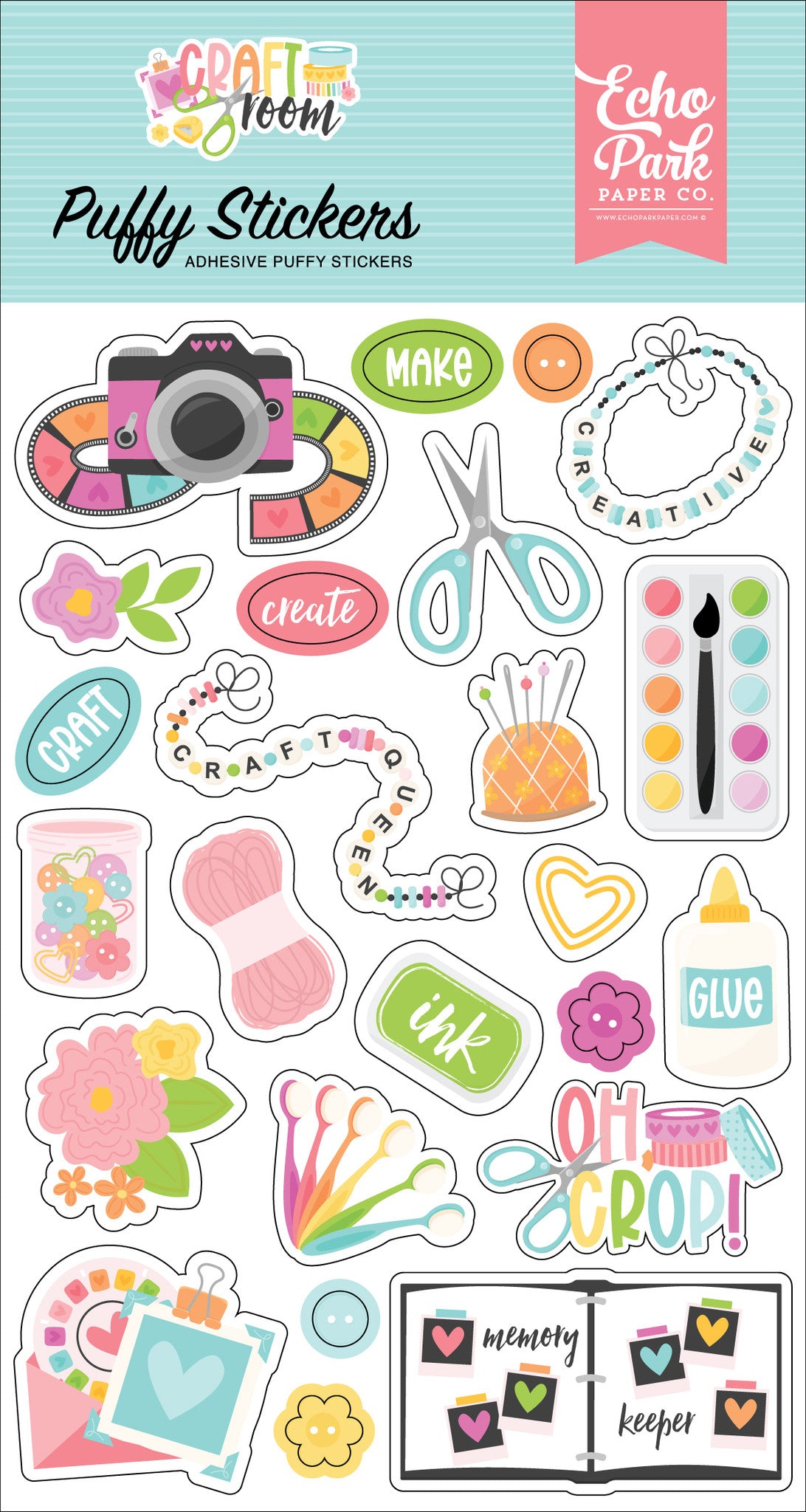 Echo Park - Craft Room - Puffy Stickers