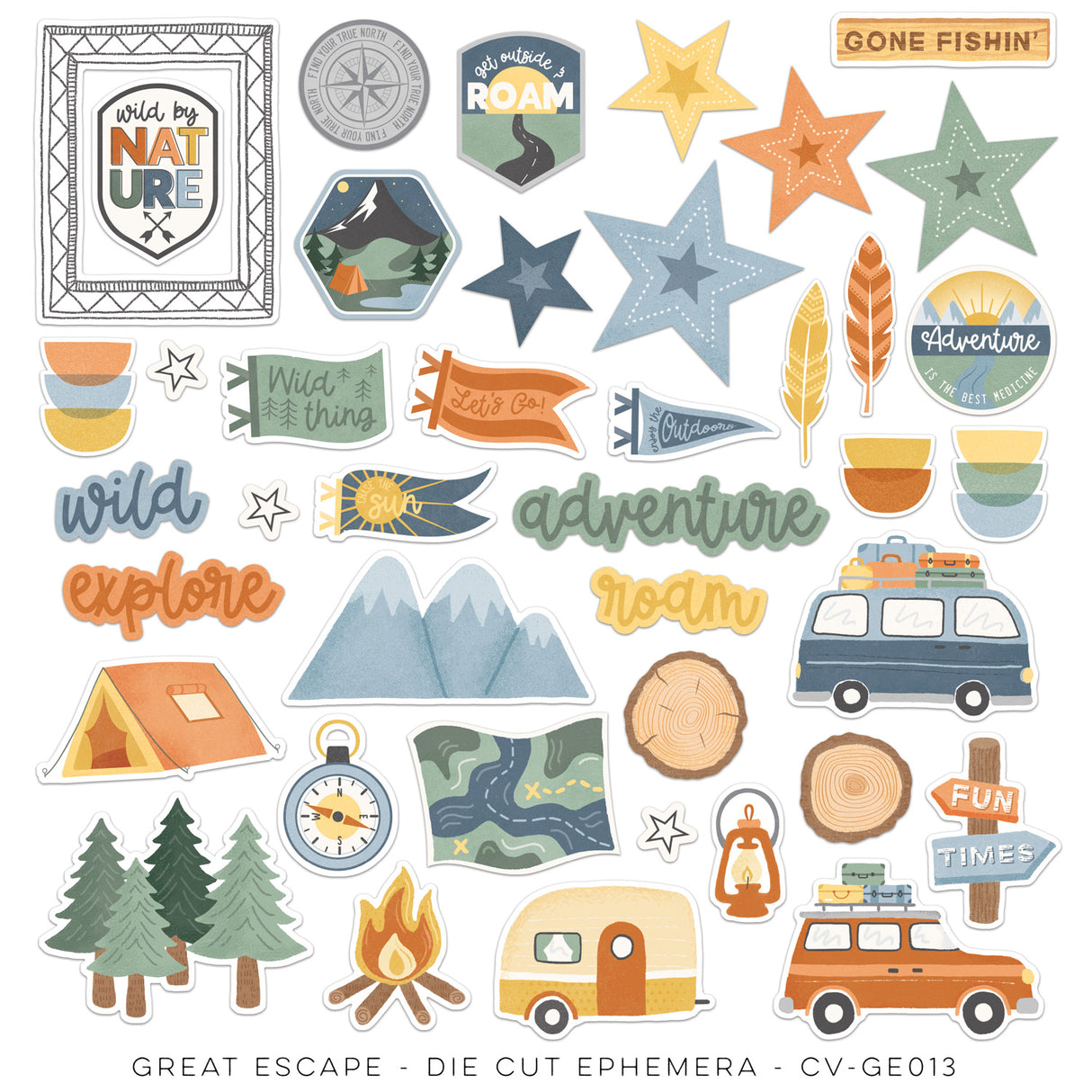 Cocoa Vanilla Studio - Great Escape - Die Cut Ephemera