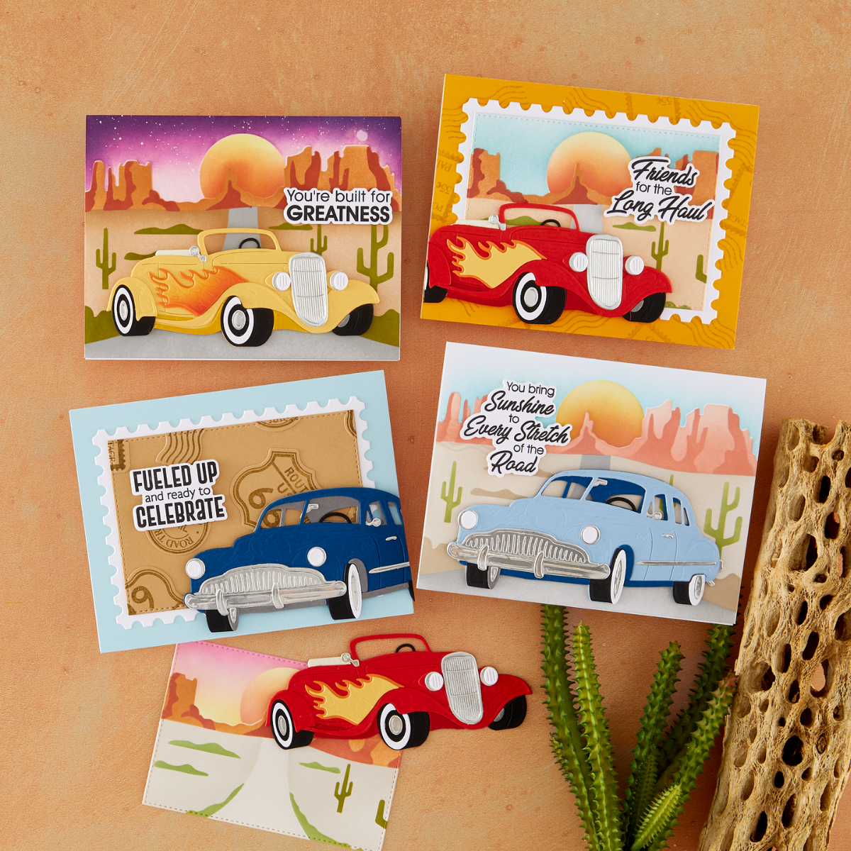 Spellbinders - Road Trip Adventures Sentiments Stamp & Die Set by Mindy Eggen