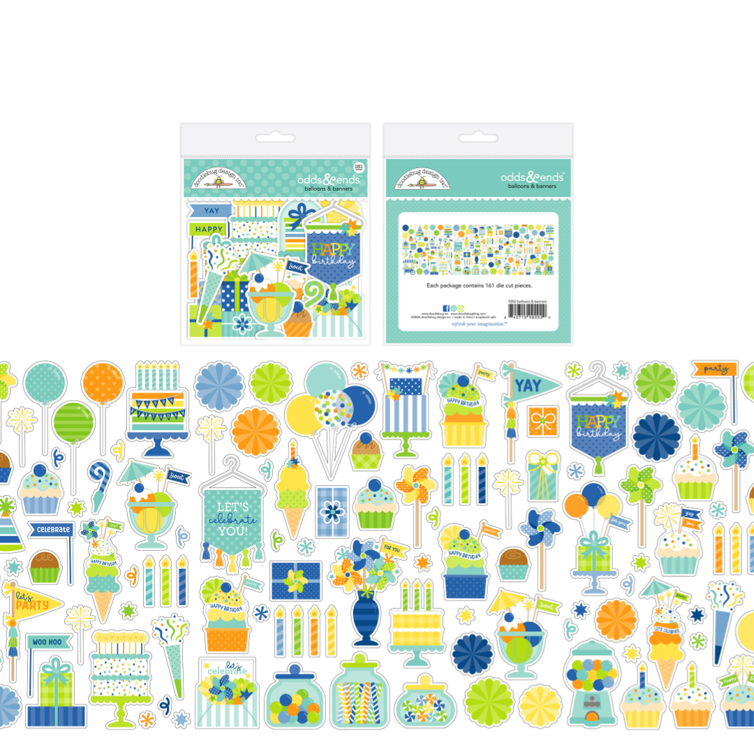 Doodlebug - Balloons & Banners - Odds & Ends
