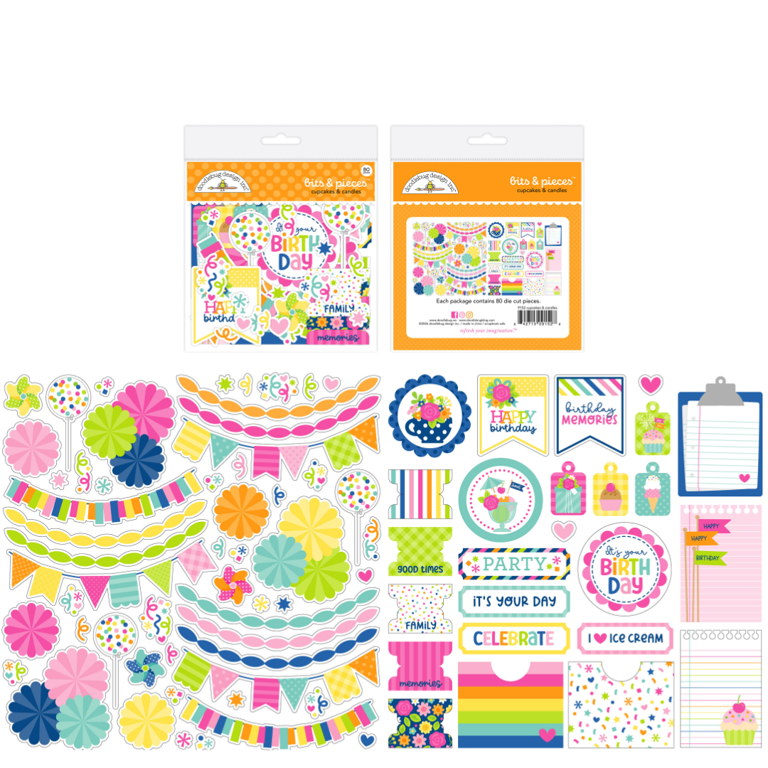 Doodlebug - Cupcakes & Candles - Bits & Pieces