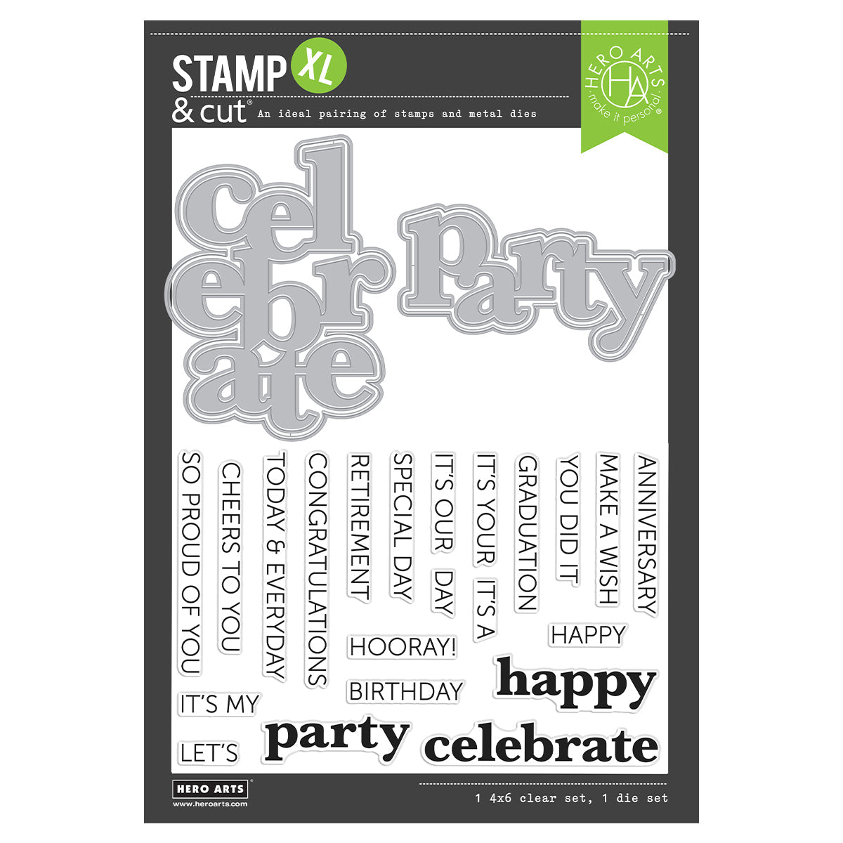 Hero Arts - Its Our Anniversary Stamp & Cut Set