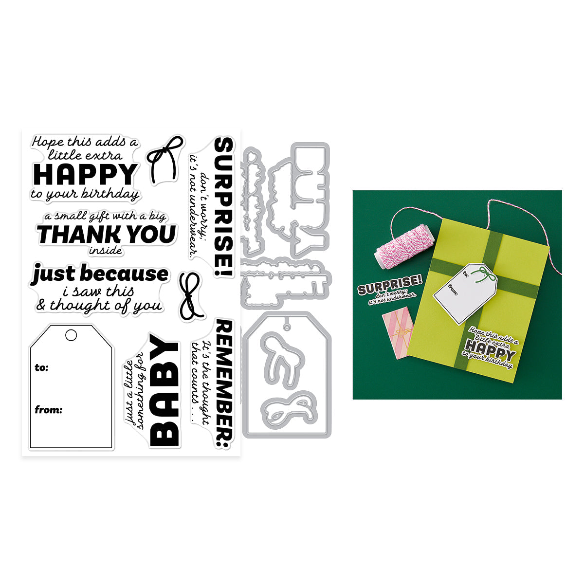 Hero Arts - Just Because Stamp & Cut Set