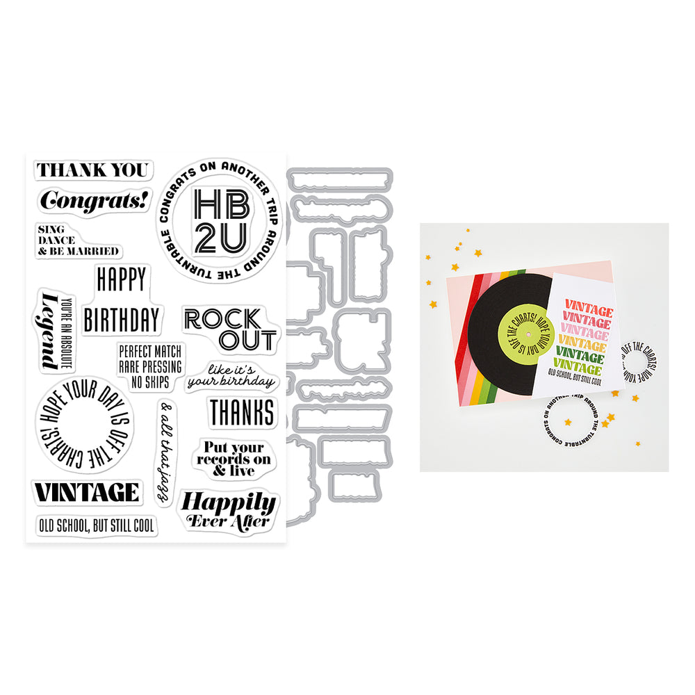 ***Pre-Order*** Hero Arts - Vintage Vinyl Stamp & Cut