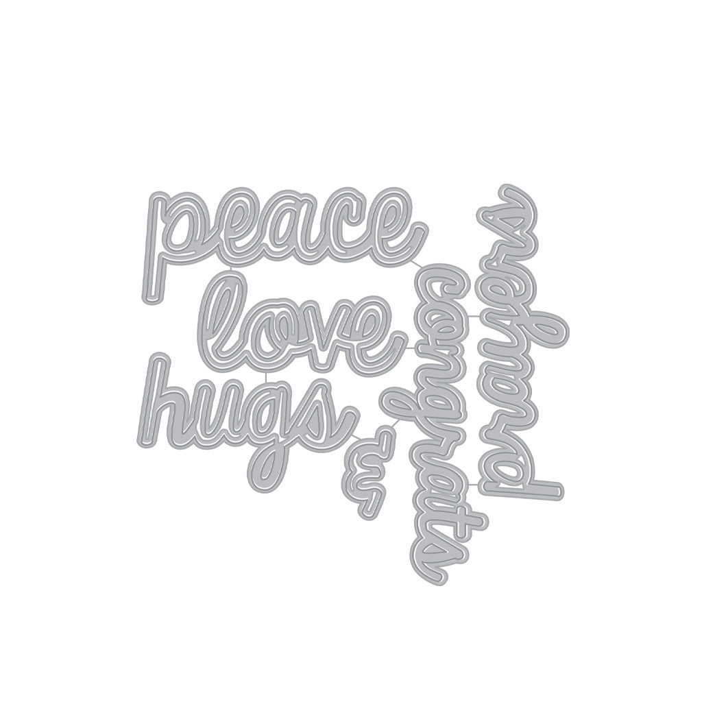 Hero Arts - Peace Words Fancy Dies