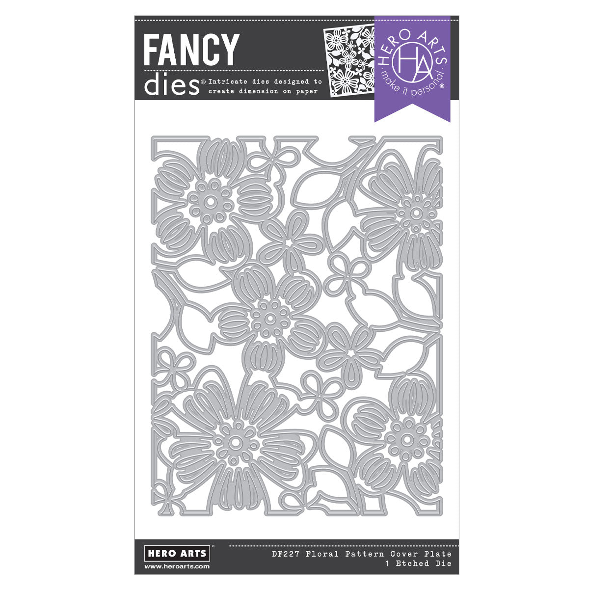 Hero Arts - Floral Pattern Cover Plate Die