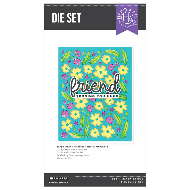 ***Pre-Order*** Hero Arts - You've Got A Friend - Bitty Floral Die