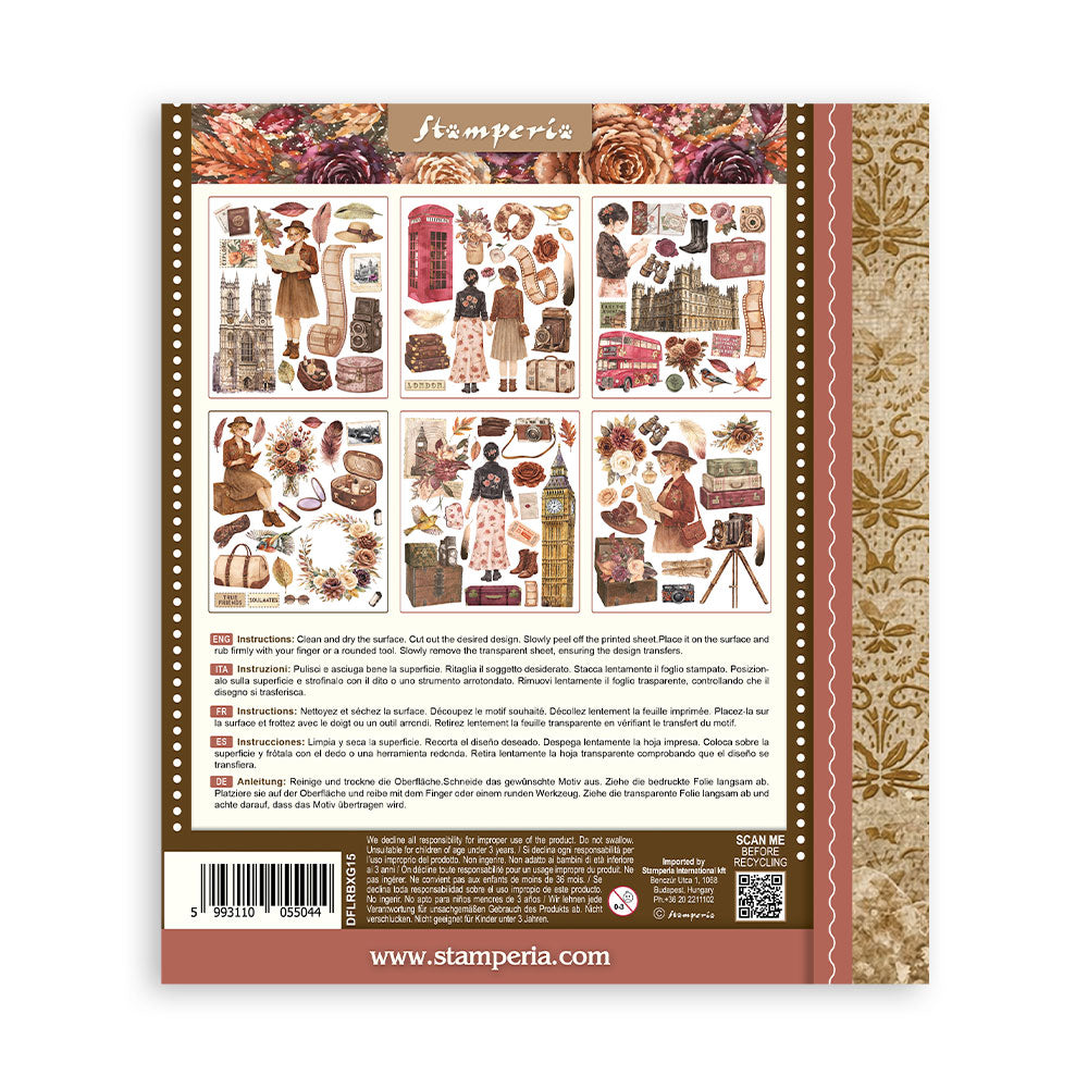 ***Pre-Order*** Stamperia - Printed Decorative Rub On Selection For Art And Craft Cm 20,5X23 - Our Way