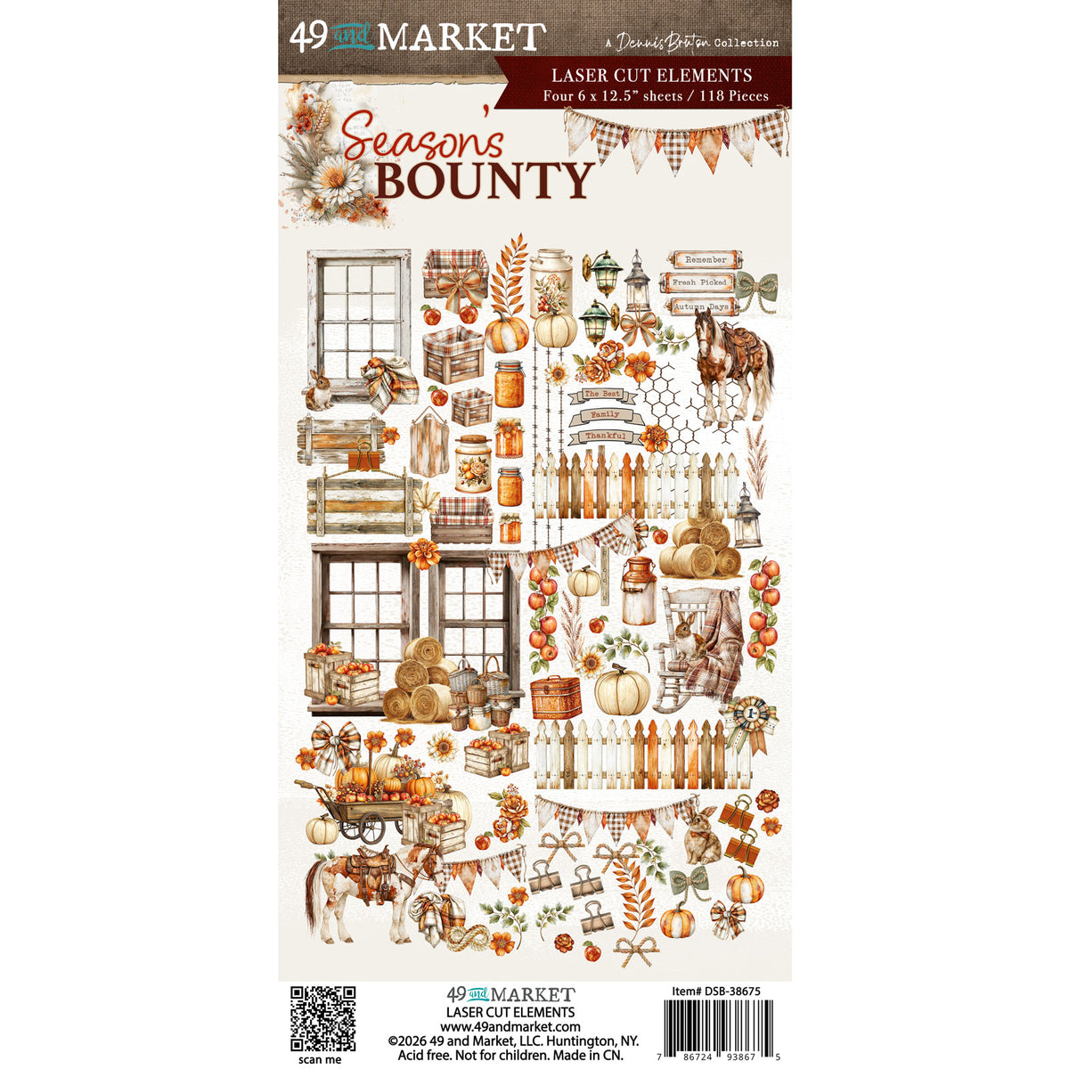 ***Pre-Order*** 49 and Market - Season's Bounty - Laser Cut Elements
