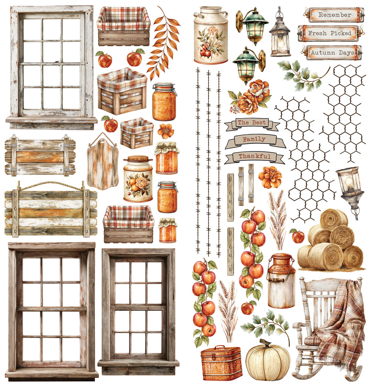 ***Pre-Order*** 49 and Market - Season's Bounty - Laser Cut Elements