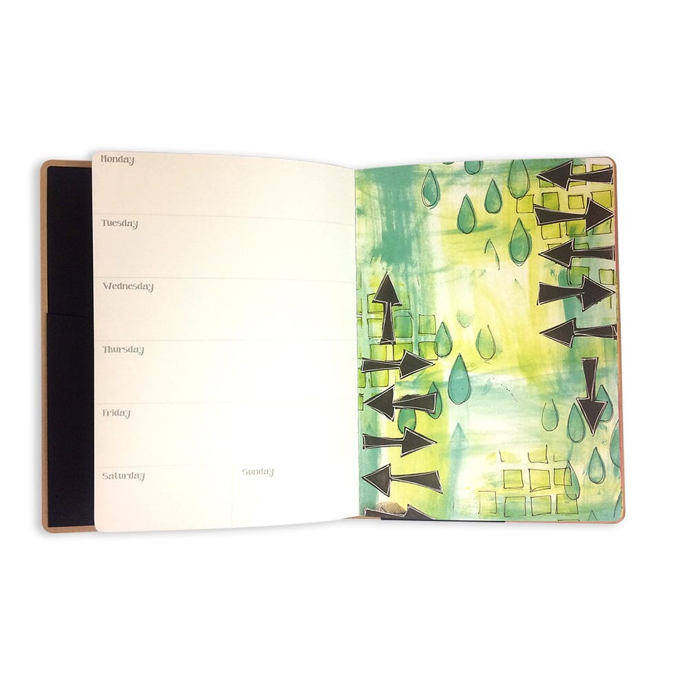 Dylusions - Creative Dyary 11.8125"X9" - Kraft W/Black