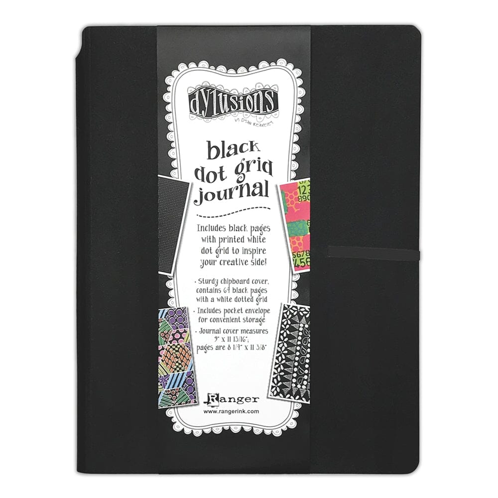 Dylusions - Dot Grid Journal 11.75"X9" - Black