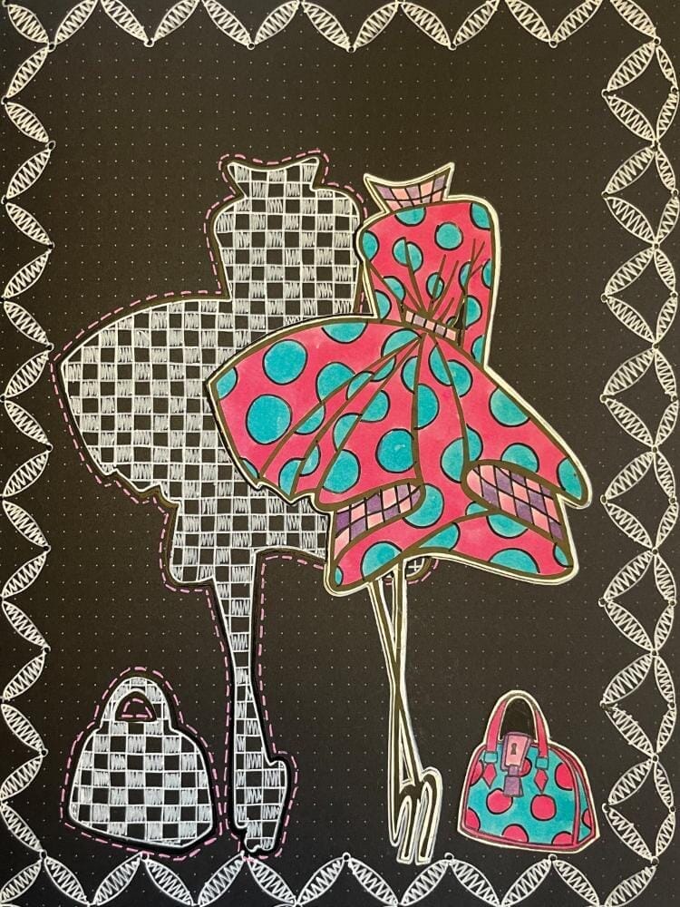Dylusions - Dot Grid Journal 11.75"X9" - Black