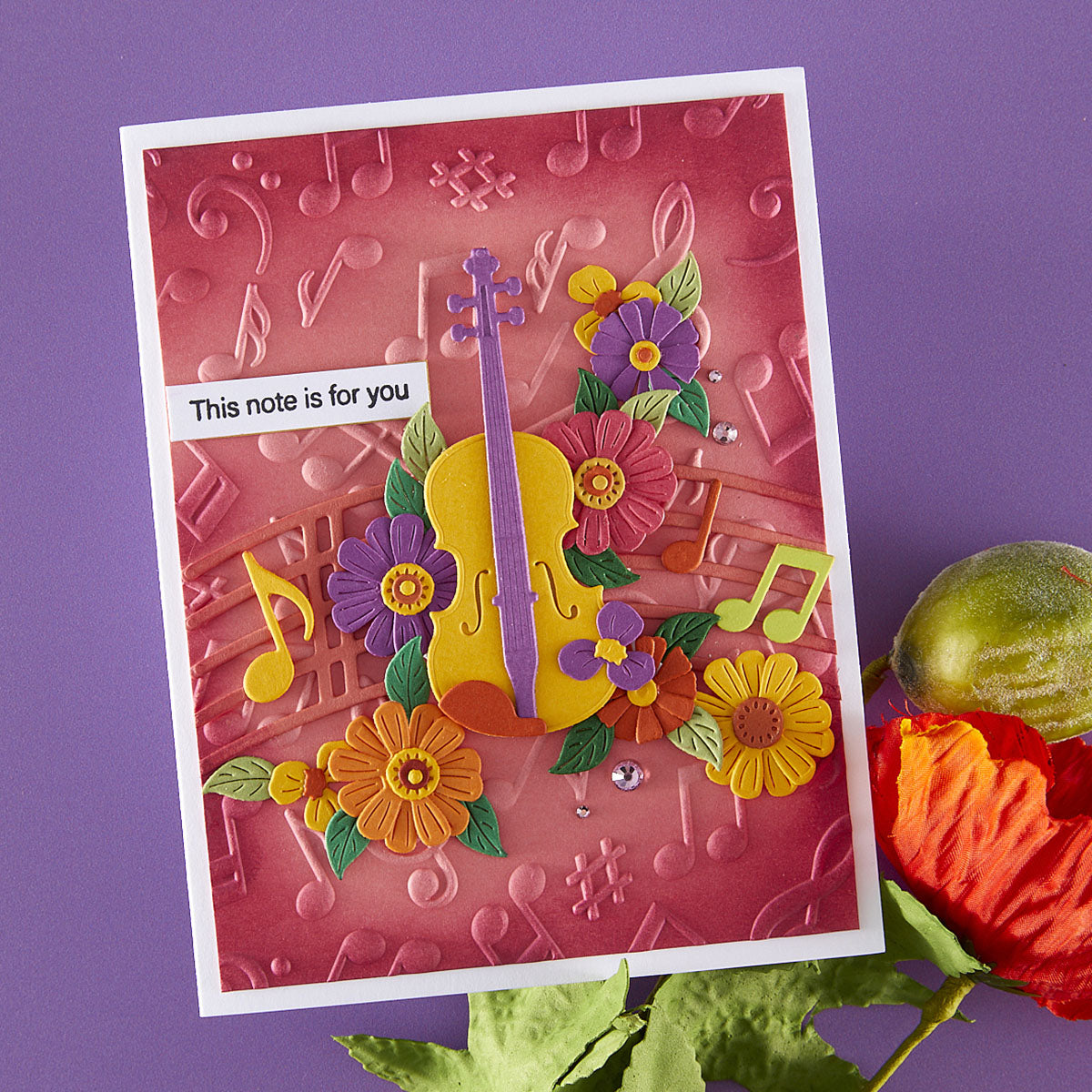 Spellbinders - Musical Notes 3D Embossing Folder by Bibi Cameron