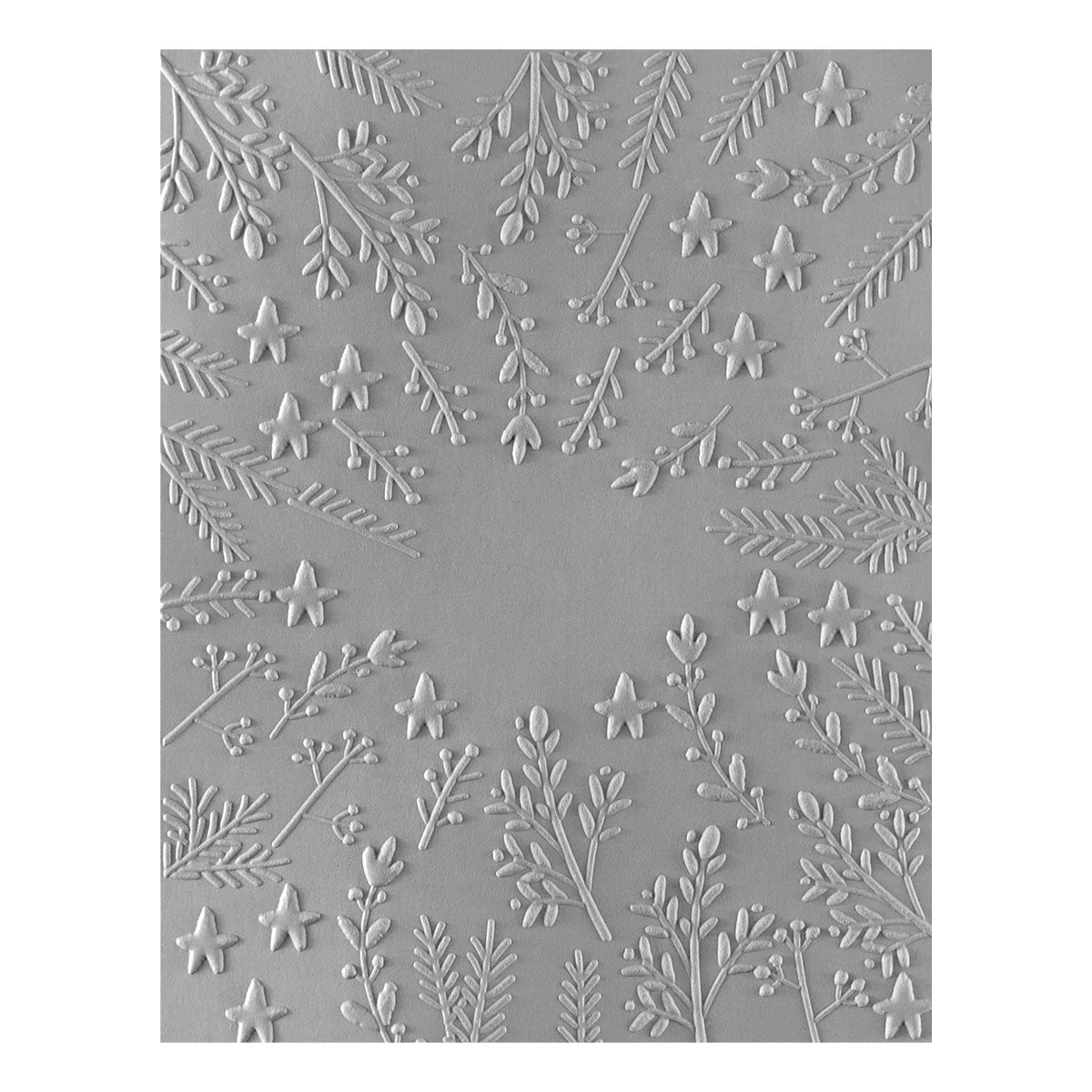 Spellbinders - Stars and Fronds Frame 3D Embossing Folder by Dina Wakley