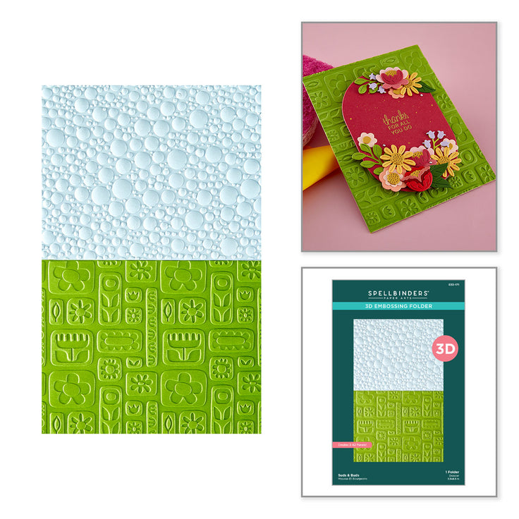 ***Pre-Order*** Spellbinders - Shiny New Day - Suds & Buds 3D Embossing Folder