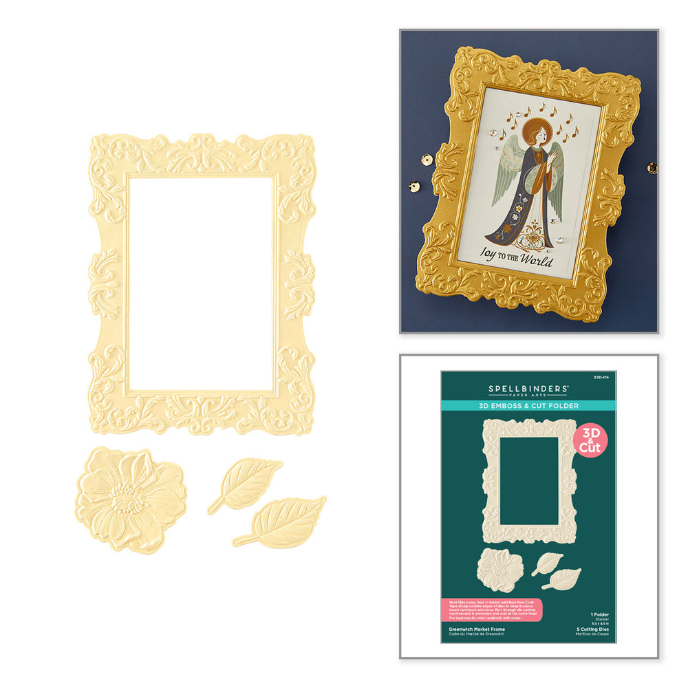 ***Pre-Order*** Spellbinders - Greenwich Market Frame 3D Emboss & Cut Folder