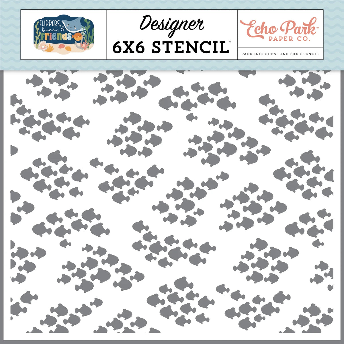 ***Pre-Order*** Echo Park - Flippers Fins And Friends - Fish Friends Stencil