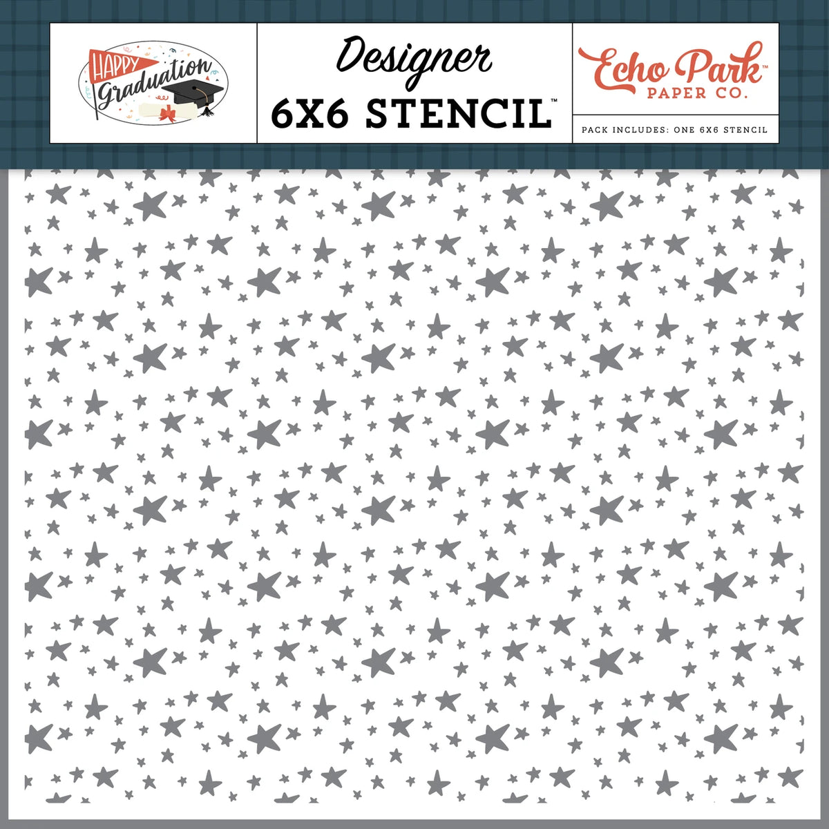 ***Pre-Order*** Echo Park - Happy Graduation - Celebratory Stars Stencil