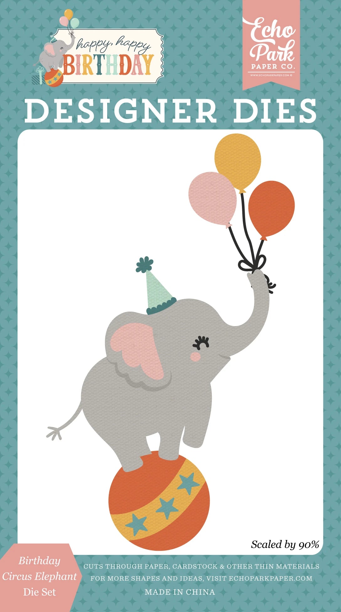 ***Pre-Order*** Echo Park - Happy Happy Birthday - Birthday Circus Elephant Die Set