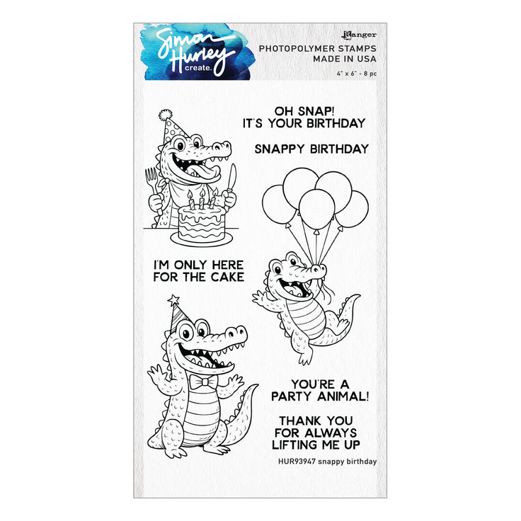 ***Pre-Order*** Spellbinders - Stamps & Dies by Simon Hurley - Ranger Snappy Birthday Clear Stamp Set