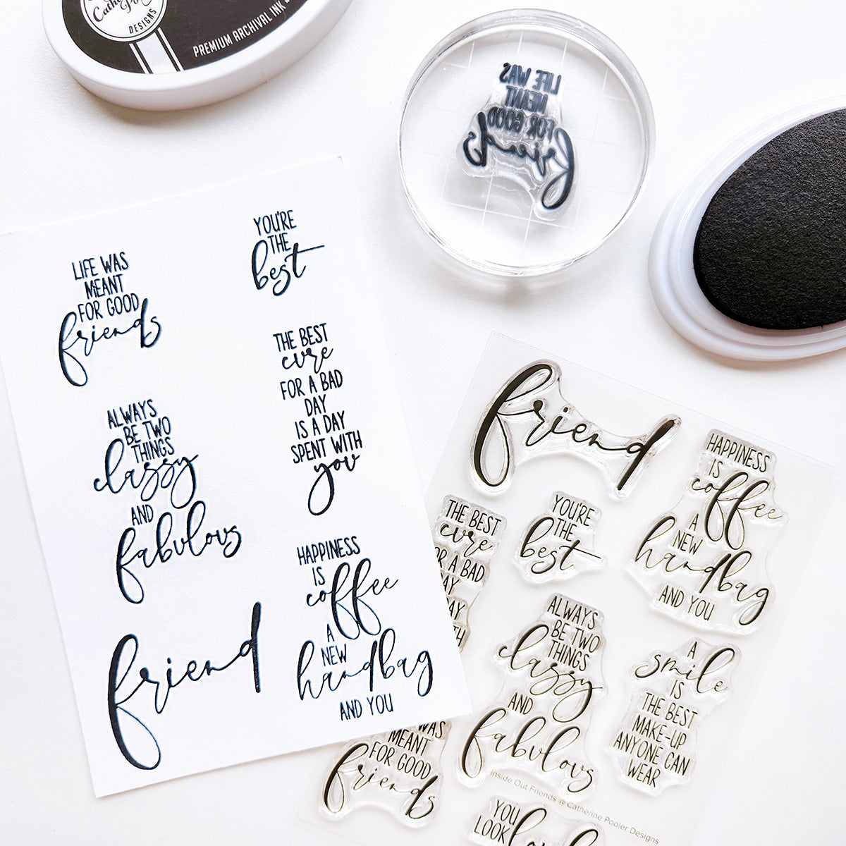 Catherine Pooler - Inside Out Friends Sentiments Stamp Set